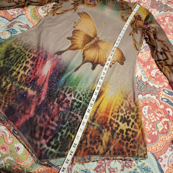 Anthropologie Pretty Angel Butterfly Tunic Top - Picture 6 of 9
